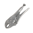 Locking Pliers Heavy Duty Curved Mole Grips Self Nickel Plated 7"(180mm)