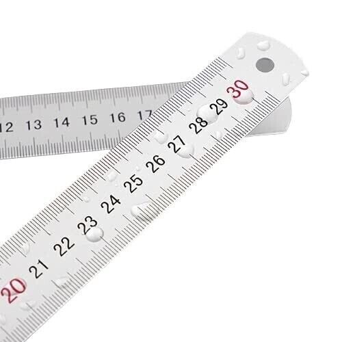 BlueSpot Stainless Steel Ruler, Aluminum Alloy Ruler 30cm / 12 Inch Ruler