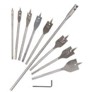10pc Flat wood Drill Bit Set