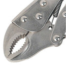 Locking Pliers Heavy Duty Curved Mole Grips Self Nickel Plated 7"(180mm)