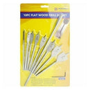 10pc Flat wood Drill Bit Set