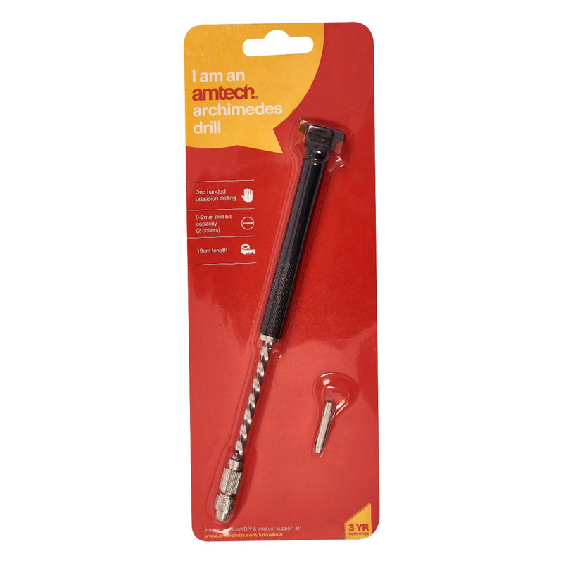 Archimedes Spiral Pin Drill – Spring Push Action Precision Hand Tool