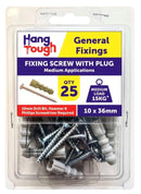 Fixing Screw with Plug ( 10x36mm)