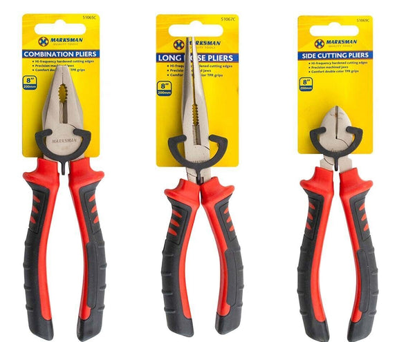 8'' 200mm Heavy Duty Combination Long Nose Side Cut Cutting Pliers Set