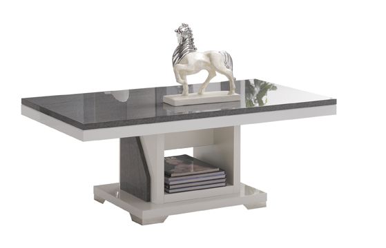 San Martino Ascot White And Grey High Gloss Coffee Table
