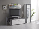 San Martino Ascot White And Grey High Gloss TV Unit With Shelf