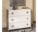 Armony Italian Diletta White 3 Drawer Dresser