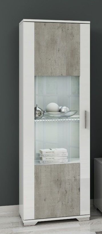 SAN MARTINO DYLAN 1DOOR GLASS CABINET WITH LED LIGHTS
