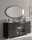 Armony Italian Metropol Grey Oval Mirror